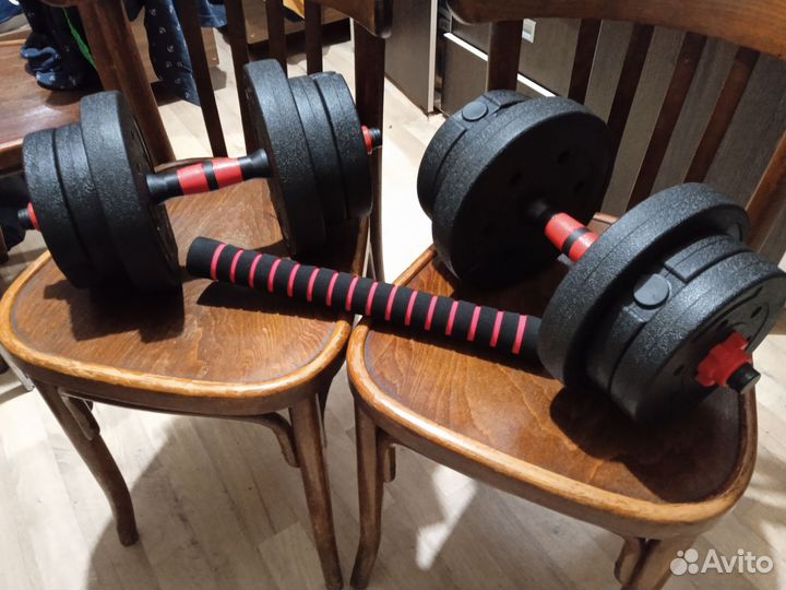 Гантели + гриф (сборный) 20 кг общего веса