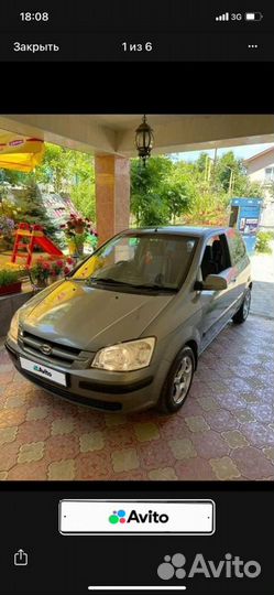 Hyundai Getz 1.3 AT, 2003, битый, 185 000 км