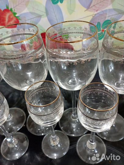 Бокалы и рюмочки хрусталь
