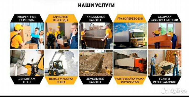 Грузчики разнорабочие