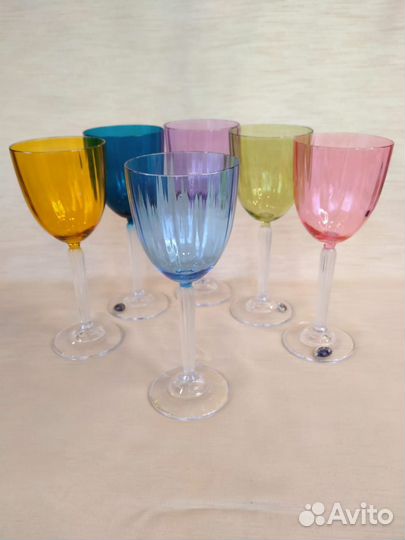 Фужеры цветное стекло Богемия