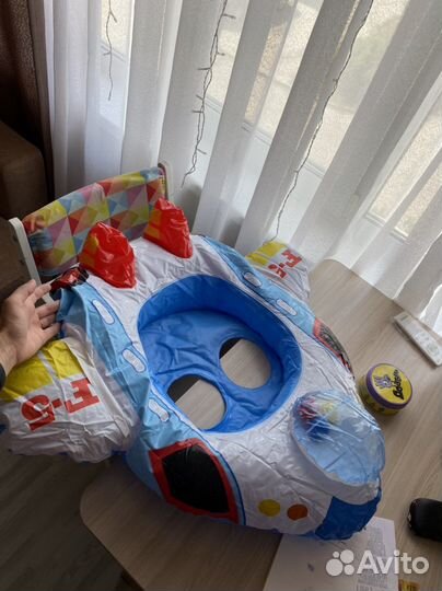 Надувной круг для малышей самолет