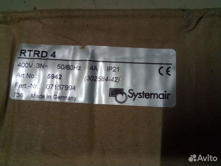 Регулятор скорости Systemair rtrd 4»