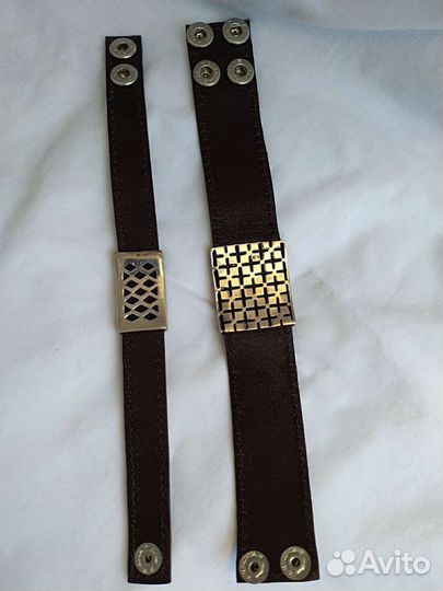 Браслет кожа, перламутр