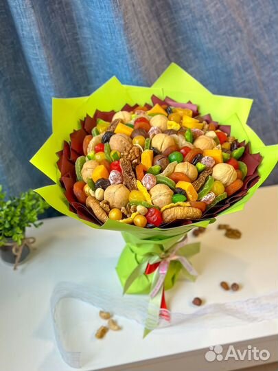 Съедобный сухофруктовый букет из сухофруктов