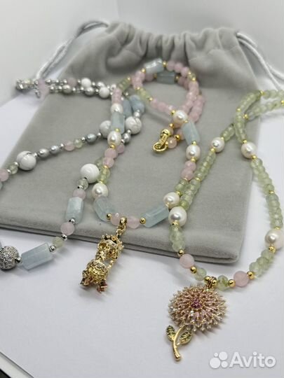 Чокер колье из пренита