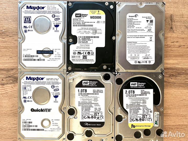 Жесткие диски SATA WD, Seagate