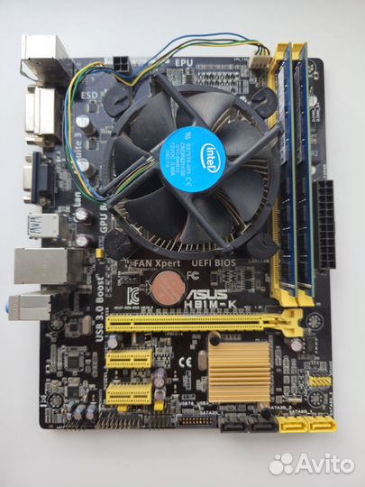 Материнская плата Asus H81M-K / i7 4790 / 16GB