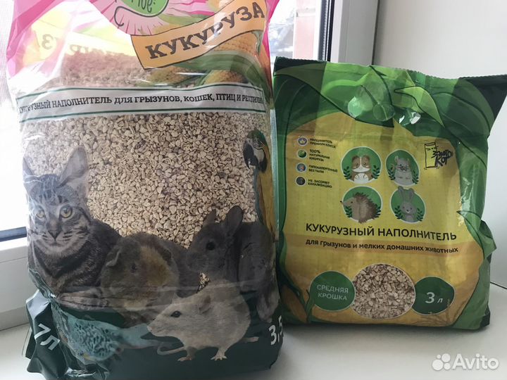 Наполнитель для кошачьего туалета кукурузный