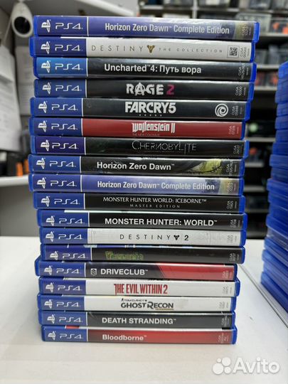 Диски на PS4 в ассортименте