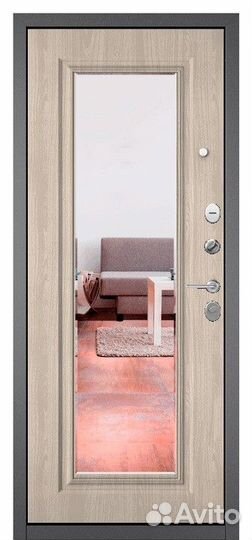 Металлические двери с зеркалом