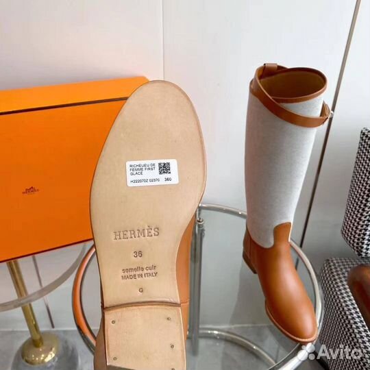 Сапоги Hermes кожа премиум (36-41)