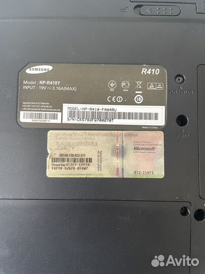 Ноутбук samsung r410, на запчасти