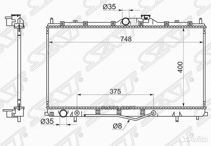 Радиатор mitsubishi galant 03-12
