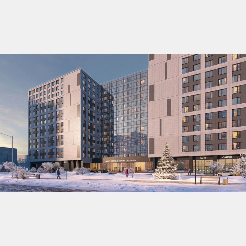 Апартаменты-студия, 31,2 м², 12/14 эт.