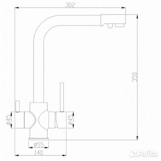 Смеситель для кухни zorg sh 552 black cr Черный