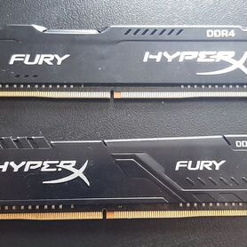 Оперативная память ddr4 hyperx fury 2 штуки по 8gb