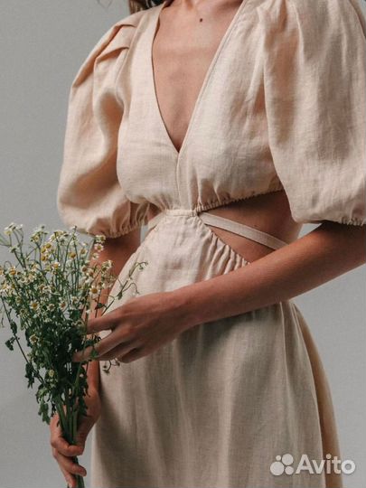 Платье льняное