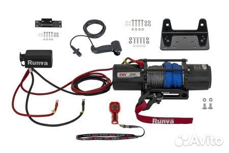 Лебедка 12V Runva 6000 lbs 2722 кг (синт. трос)