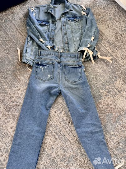 Denim костюм zara