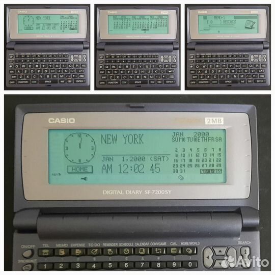 Электронная записная книжка casio SF-7200SY винтаж