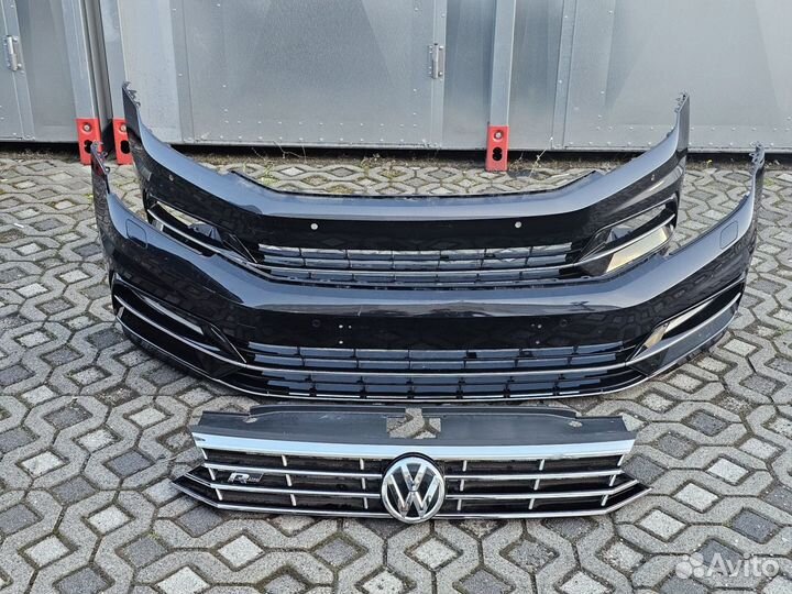 Бампер передний VW passat B8 R line