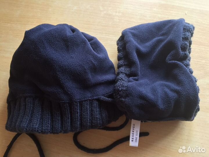 Тёплый комплект шапка и снуд 9-12мес Reserved