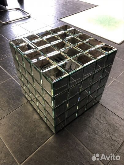 Пуф тумба табурет из зеркала