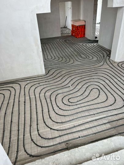 Установка тёплых полов монтаж радиаторного отоплен