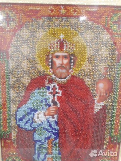 Икона бисер в рамке