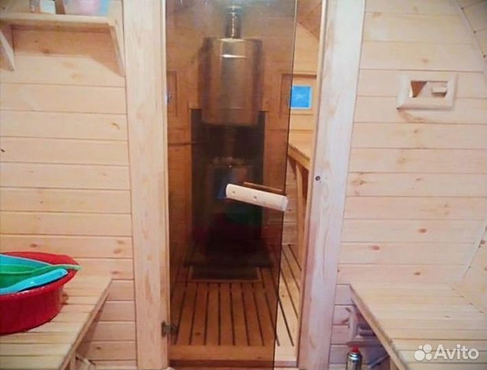 Готовая баня бочка 4 м
