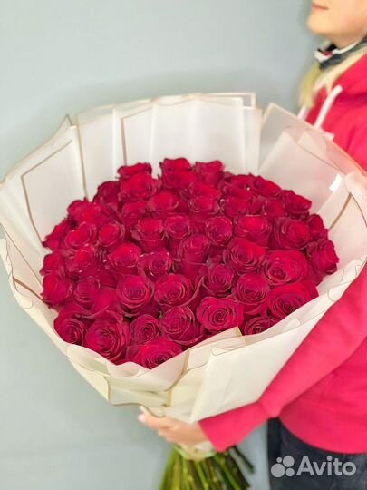 Роза красная букет