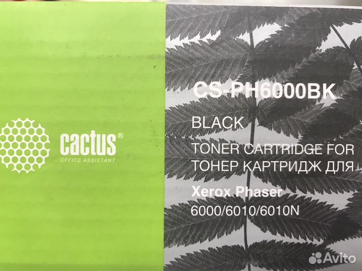 Картридж Cactus CS-PH6000BK, 106R01634, черный / C