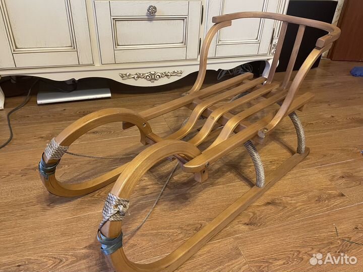 Детские санки деревянные