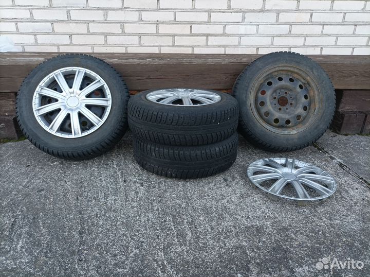 Колёса в сборе с декоративными колпаками r 14