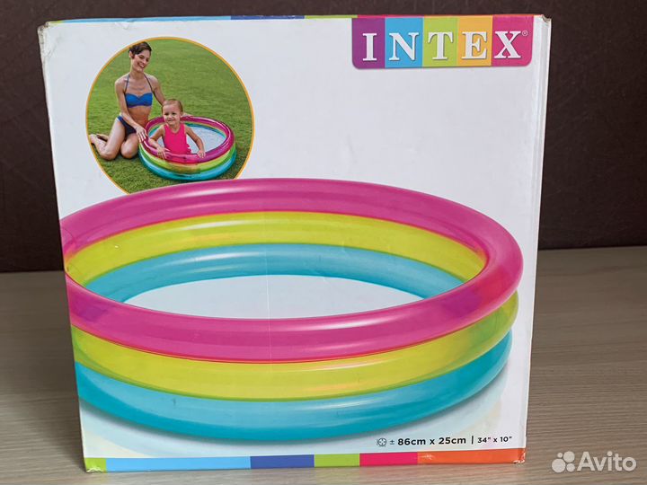 Надувной бассейн intex 86*25