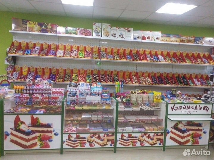 Торговые стеллажи для магазина кондитерского