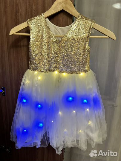 Платье и корона светящиеся на новый год