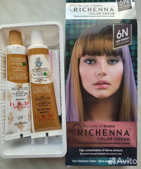 Крем-краска для волос с хной Richenna