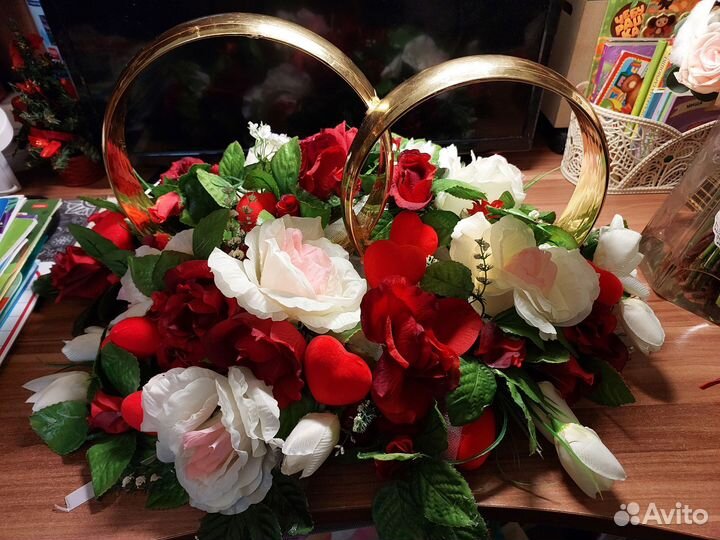 Свадебные аксессуары на машину на ленте