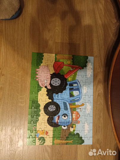 Синий трактор пазл 104шт