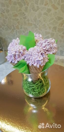 Цветы из зефира