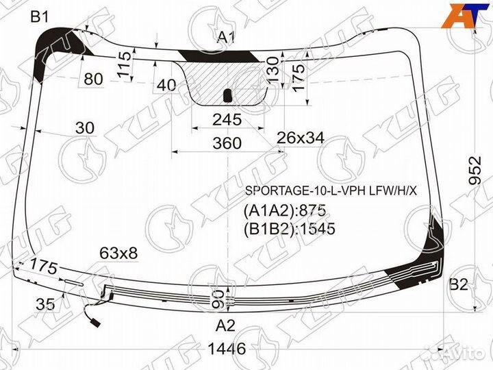 Лобовое стекло на Kia Sportage 10-16г