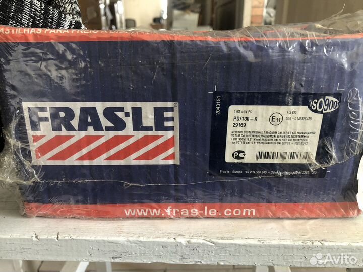 Колодки тормозные задние 29169 Fras-le. volvo,reno