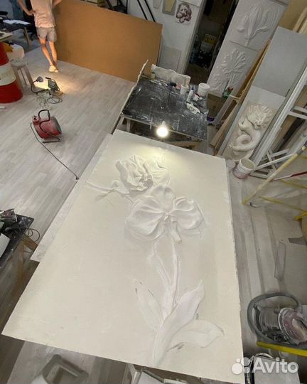 Барельеф / Панно Две орхидеи