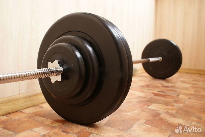 Атлет (РФ) штанга 83.4 кг (4x15/2x5/2x2.5) + гриф