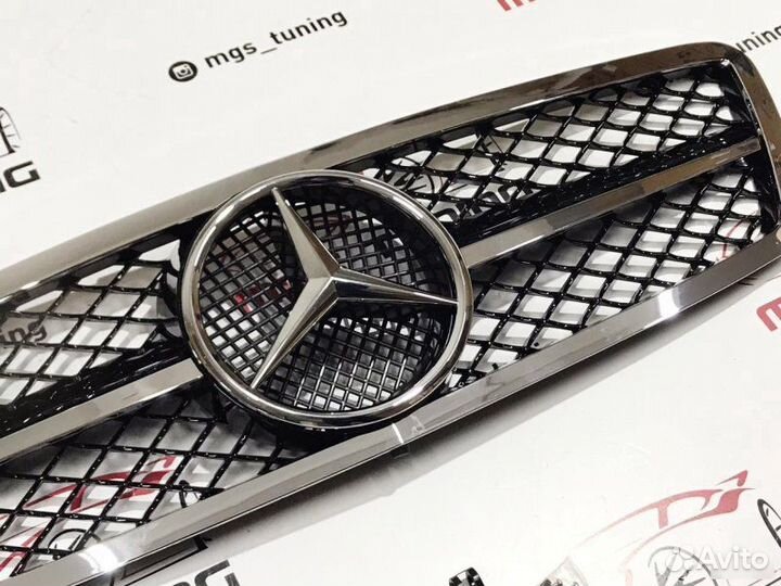 Решетка Mercedes в стиле С63 W203 хром