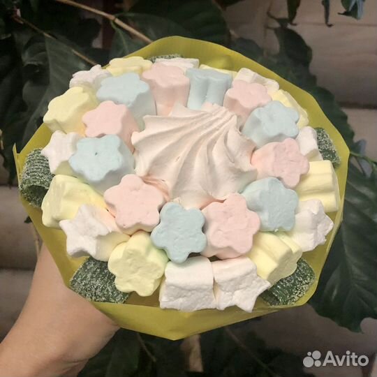 Сладкий букет из зефира