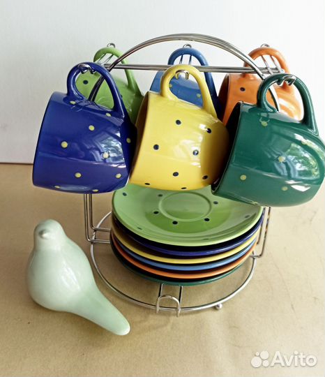 Чайный сервиз кружки чашки блюдца