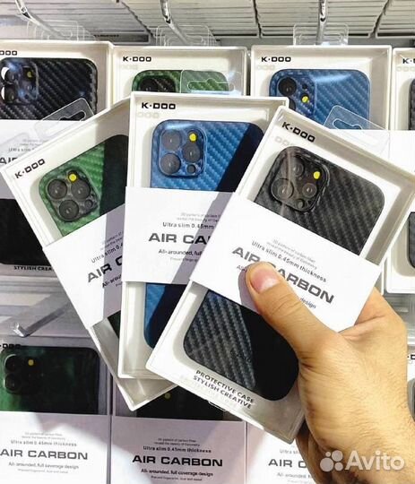 Чехлы для iPhone 11/12/13/14/Max от K-Doo Carbon